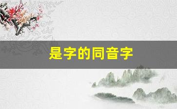 是字的同音字_是字的同音字有哪些